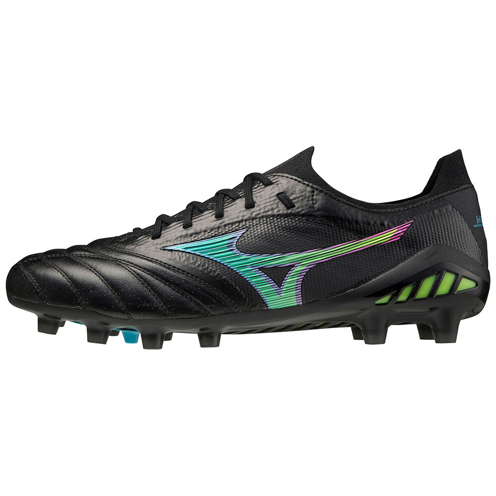 Mizuno Men's Morelia Neo III Beta Japan Soccer Cleats Black/Blue Turquoise (P1GA209018-JGP)